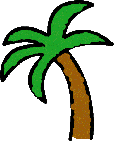 doodled palm tree