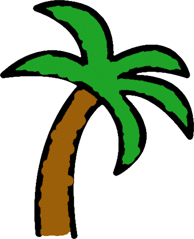 doodled palm tree