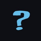 a light blue question mark centered on a dark blue background